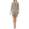 image:imageAidan Mattox Aidan Womens 34 Sleeve CocktailBlackIvory