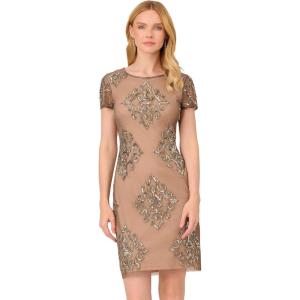 image:imageAdrianna Papell Short Beaded Dress DressLeadNude