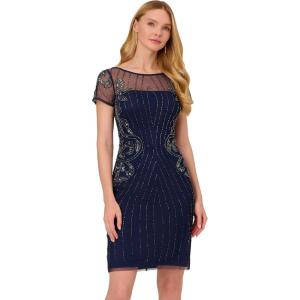 image:imageAdrianna Papell Short Beaded Dress DressLight Navy