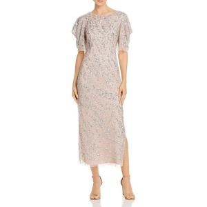 image:imageAdrianna Papell Womens Beaded Ankle Length DressAlmond Cream