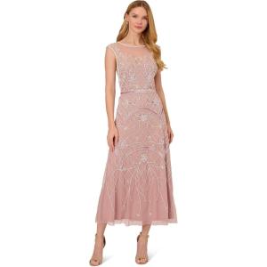 image:imageAdrianna Papell Womens Beaded Ankle Length DressDusted PetalIvory
