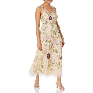 image:imageAdrianna Papell Womens Beaded Ankle Length DressLight Champagne