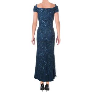 image:imageAdrianna Papell Womens Beaded Off Shoulder GownDeep Blue