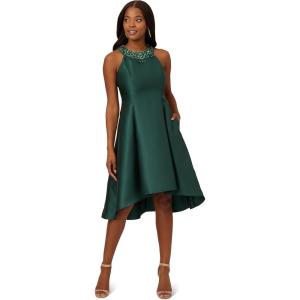 image:imageAdrianna Papell Womens Mikado FitampFlare Party DressDark Forest