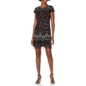 image:imageAdrianna Papell Womens Short Beaded DressRouge Multi