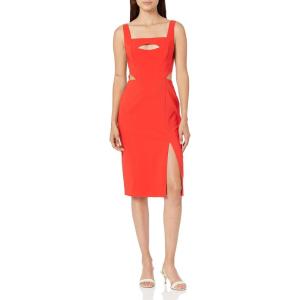 image:imageAidan Mattox Womens Cutout Sheath DressFlame Red