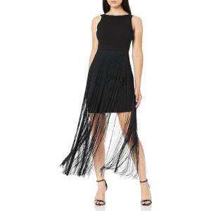 image:imageAidan Mattox Womens Fringe Cocktail DressBlack