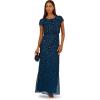 image:imageAdrianna Papell Embellished Mikado GownDeep Blue