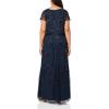 image:imageAdrianna Papell Embellished Mikado GownNavy Black