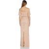 image:imageAdrianna Papell Womens Beaded Flounce Top GownBlush
