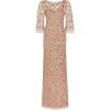 image:imageAdrianna Papell Womens Beaded Illusion Column GownRose Gold