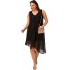 image:imageAdrianna Papell Womens Chiffon Jersey Dress Black