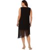 image:imageAdrianna Papell Womens Chiffon Jersey Dress Black