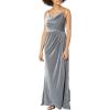 image:imageAdrianna Papell Womens Cowl Neck Velvet GownSilver