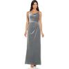 image:imageAdrianna Papell Womens Cowl Neck Velvet GownSilver