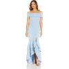 image:imageAdrianna Papell Womens Crepe Ruffle GownElegant Sky