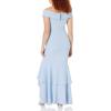 image:imageAdrianna Papell Womens Crepe Ruffle GownElegant Sky