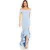 image:imageAdrianna Papell Womens Crepe Ruffle GownElegant Sky