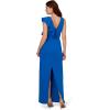 image:imageAdrianna Papell Womens Knit Crepe Ruffle GownCool Cobalt