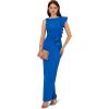 image:imageAdrianna Papell Womens Knit Crepe Ruffle GownCool Cobalt