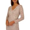 image:imageAdrianna Papell Womens Long Sleeve Bead Long DressMarble