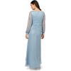 image:imageAdrianna Papell Womens Metallic Crinkle GownBelize Blue