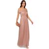 image:imageAdrianna Papell Womens Metallic Crinkle GownPetalGold