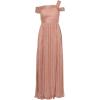 image:imageAdrianna Papell Womens Metallic Crinkle GownPetalGold