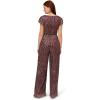 image:imageAdrianna Papell Womens Metallic Crinkle JumpsuitPlum