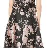 image:imageAdrianna Papell Womens One Shoulder Jacquard DressBlackPink Multi