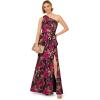 image:imageAdrianna Papell Womens One Shoulder Jacquard DressNavyPink