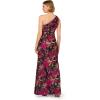image:imageAdrianna Papell Womens One Shoulder Jacquard DressNavyPink
