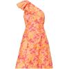 image:imageAdrianna Papell Womens One Shoulder Jacquard DressOrange Multi