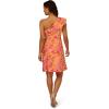 image:imageAdrianna Papell Womens One Shoulder Jacquard DressOrange Multi