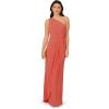image:imageAdrianna Papell Womens One Shoulder Jersey Dress Red Wine 8Orange Coral