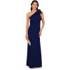 image:imageAdrianna Papell Womens Stretch Crepe Long DressNavy Sateen