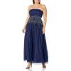 image:imageAidan Mattox Womens Beaded Strapless GownNavy