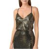 image:imageAidan Mattox Womens Halter Blouson GownBlackGold