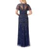 image:imageWomens Flutter Sleeve Beaded GownNavy