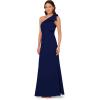 image:imageAdrianna Papell Womens Stretch Crepe Long DressNavy Sateen