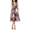 image:imageWomens VNeck Cap Sleeve Pleated DressPink