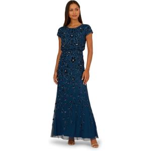 image:imageAdrianna Papell Embellished Mikado GownDeep Blue