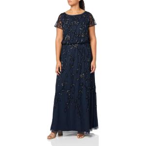 image:imageAdrianna Papell Embellished Mikado GownNavy Black