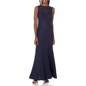 image:imageAdrianna Papell Womens Sleeveless Lace Trumpet GownNavy