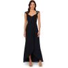 image:imageAdrianna Papell Womens Bead Yoke Chiffon DressMidnight