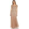 image:imageAdrianna Papell Womens Beaded Sweetheart Godet GownRose Gold