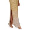 image:imageAdrianna Papell Beaded Halter Long Dress SilverGold