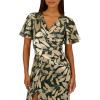 image:imageAdrianna Papell Foil Leaf Draped Gown NavyGoldGreen PineGold