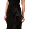 image:imageAdrianna Papell Ruffle Crepe Halter Gown Radiant FuchsiaBlack