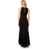 image:imageAdrianna Papell Ruffle Crepe Halter Gown Radiant FuchsiaBlack